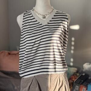 Preppy short sleeve striped white